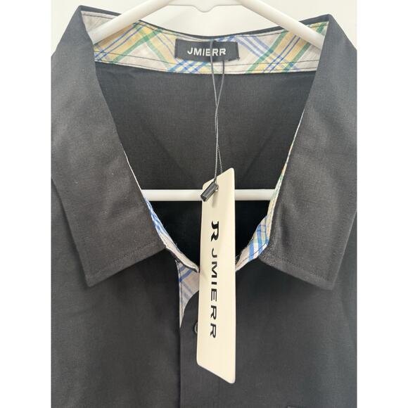 Men's Casual Button Down Shirts Wrinkle-Free Short Sleeve Business Dress Sz 2XL - Picture 4 of 15